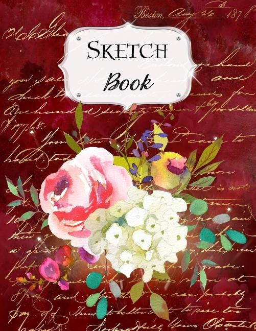 Sketch Book: Flower Sketchbook Scetchpad for Drawing or Doodling Notebook Pad for Creative Artists #8 Red by Doodles, Jazzy
