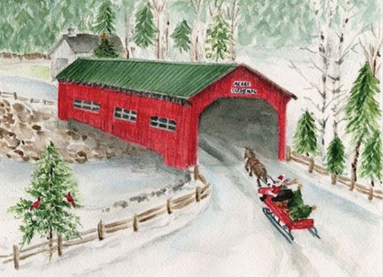 Snowy Sleigh Ride Deluxe Boxed Holiday Cards (20 Cards, 21 Self-Sealing Envelopes) by Peter Pauper Press Inc