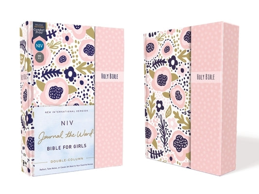 Niv, Journal the Word Bible for Girls, Double-Column, Hardcover, Pink, Magnetic Closure, Red Letter, Comfort Print: Reflect, Take Notes, or Create Art by Zondervan