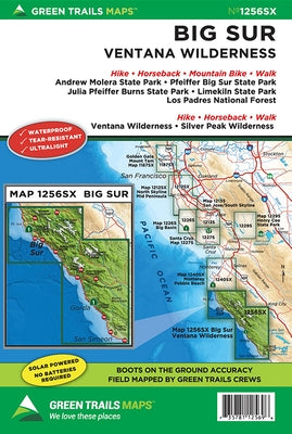 Big Sur Ventana Wilderness, CA No. 208sx by Maps, Green Trails