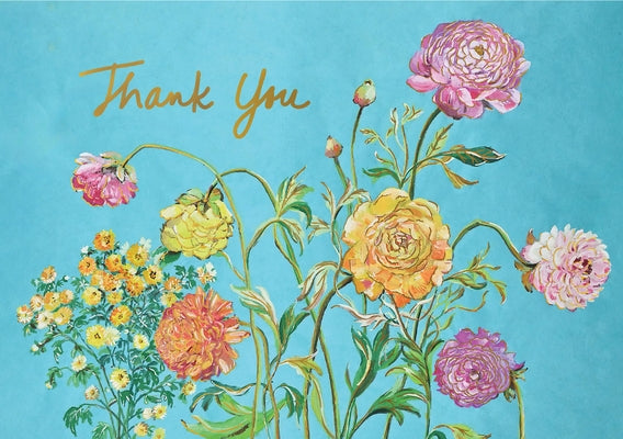 Garden Blooms Thank You Notes (14 Cards, 15 Self-Sealing Envelopes) by Peter Pauper Press Inc