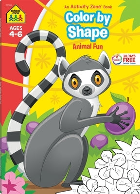 School Zone Color by Shape Animal Fun Workbook by Zone, School