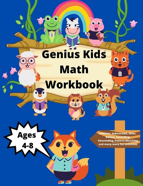 Kids Genius Math Workbook: Addition, Subtraction, After, Before, Ascending, Descending, Pattern, Matching and many more fun activities for 1 and 2 gra by Vp Publishing, Math's Practice