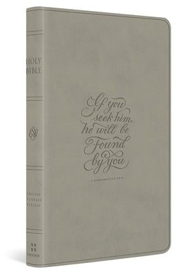 ESV Large Print Value Thinline Bible (Trutone, Stone, 1 Chronicles 28:9 Design) by Esv Bibles