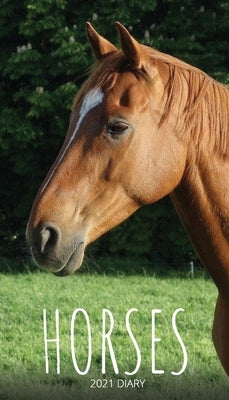 Horses 2021 Diary: Slim Pocket Calendar, Monthly Planner, Date Book, Organizer, Notepad by Llama Bird Press