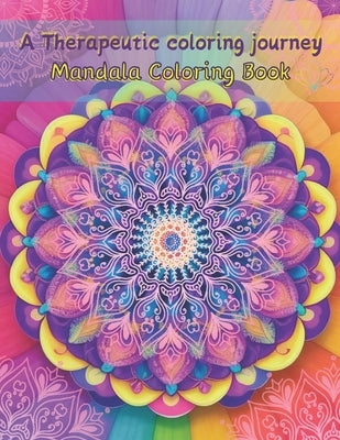 " A Therapeutic coloring journey " Mandala Coloring Book: stress reliving easy mandala design for adult, teen and kids Thoughtful Gift Idea fun ad eas by Abijay