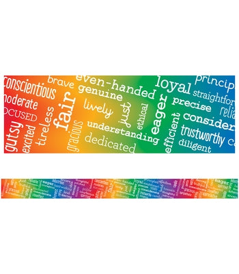 Positive Character Traits Straight Bulletin Board Borders by Carson Dellosa Education