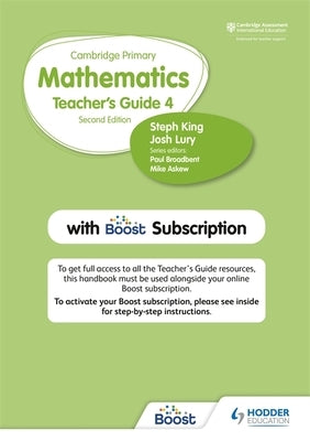 Cambridge Primary Mathematics Teacher's Guide Stage 4 with Boost Subscription by King, Steph