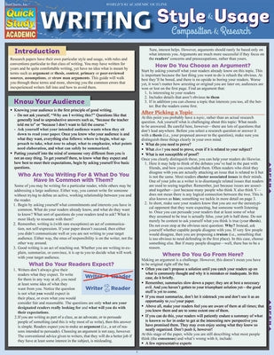 Writing Style & Usage Guide-Compostition by Jacobs, Kathryn