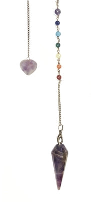 Premium Amethyst Chakra Pendulum by Lo Scarabeo