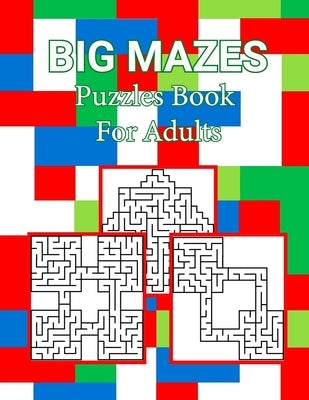 Big Mazes Puzzles Book For Adults: Large Print Mazes Puzzle Book for Seniors Starter - Double - Quad Level, Moderate to Challenging Maze Puzzles by Publisher, Deborah Delapaz