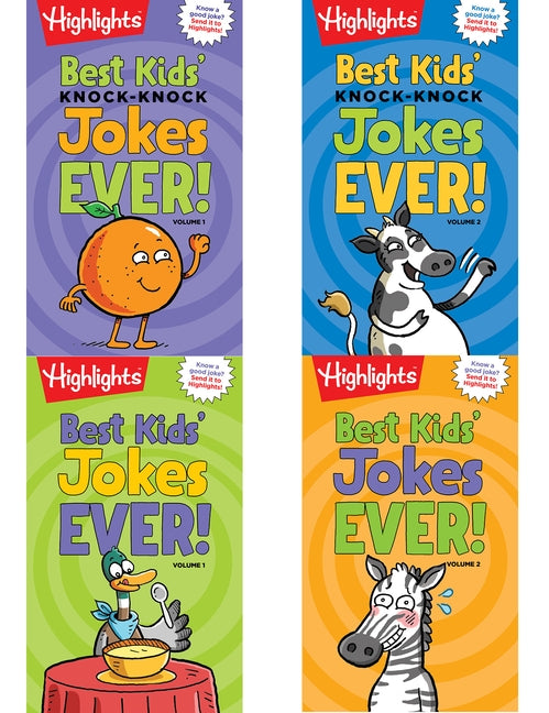 Highlights Joke Books Pack: 4-In-1 Kids Joke Book Collection, Packed with the Funniest Kid-Friendly Jokes, Silliest Cartoons and Laugh-Out-Loud Fun fo by Highlights