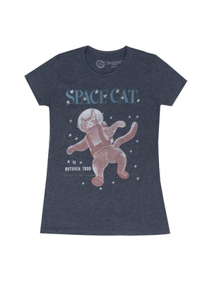 Space Cat Women's Crew T-Shirt XX-Large by Out of Print