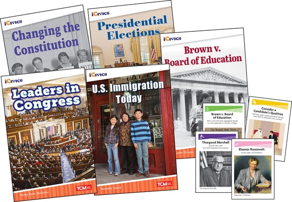 Icivics Grade 5: Leadership & Responsibility 5-Book Set + Game Cards by Multiple Authors