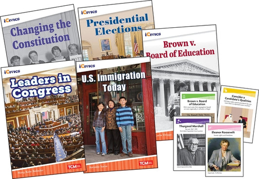 Icivics Grade 5: Leadership & Responsibility 5-Book Set + Game Cards by Multiple Authors