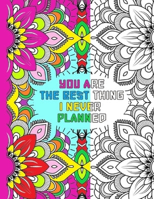 Coloring Book For Adults With Romantic Quotes: Beautifully Designed 50 Unique Geometric mandala Petterns for Relaxation & Stress Relief - by Porte, Angel