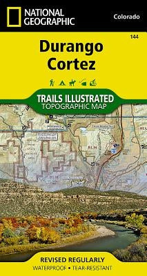 Durango, Cortez Map by National Geographic Maps