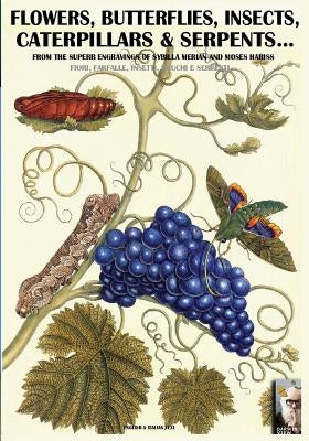 flowers, butterflies, insects, caterpillars & serpents...: From Sybilla Merian & Moses Hariss XVII-XVIII Centuries engravings by Cristini, Luca Stefano