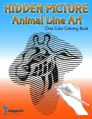 Hidden Picture Animal Line Art: One Color Coloring Book by Aenigmatis