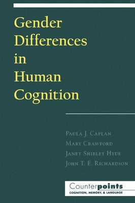 Gender Differences in Human Cognition by Richardson, John T. E.