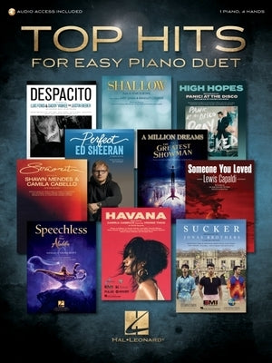 Top Hits for Easy Piano Duet with Recorded Accompaniments: 1 Piano, 4 Hands [With Digital Audio] by Hal Leonard Corp