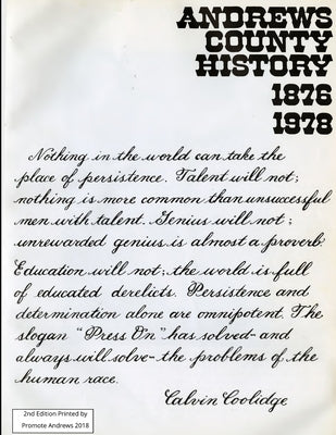 Andrews County History by Andrews, Promote