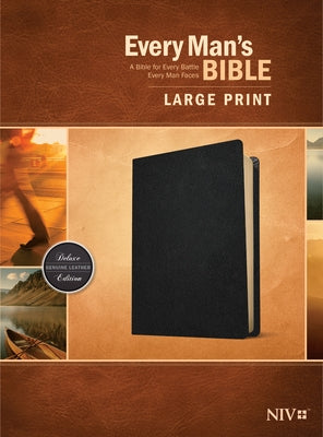 Every Man's Bible Niv, Large Print (Genuine Leather, Black) by Arterburn, Stephen