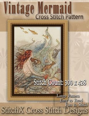 Vintage Mermaid Cross Stitch Pattern by Stitchx
