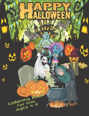 Happy Halloween Coloring Book For Kids Ages 4-8: A Spooky Halloween Coloring Book For Creative Children - 44 Halloween Coloring Pages High Quality for by Books, Fiesta Activity