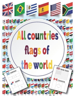 All Countries Flags of The World: Coloring Book - With color guides - Flags Around the world by Art, Oudra Luxury