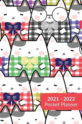 2021 2022 Pocket Planner: Weekly and Monthly Pocket-sized Planner, Academic Mid-Year July 2021 to June 2022, Organizer Agenda Calendar by Press, Orangeblueberry