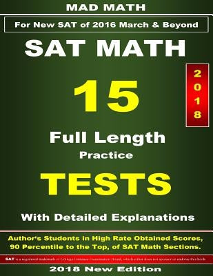 2018 New SAT Math 15 Tests by Su, John