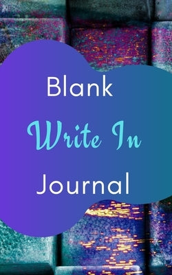 Blank Write In Journal (Purple Blue Abstract Art Cover) by Toqeph