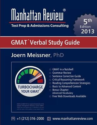Manhattan Review GMAT Verbal Study Guide [5th Edition] by Meissner, Joern