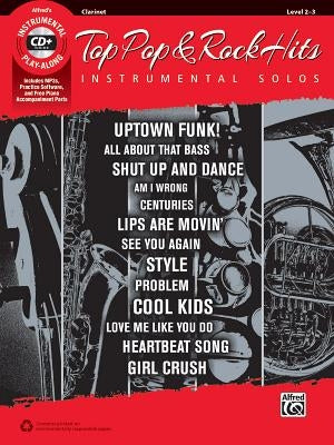 Top Pop & Rock Hits Instrumental Solos: Clarinet, Book & CD by Galliford, Bill