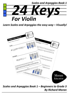 24 Keys Scales and Arpeggios for Violin - Book 1 by Moran, Richard