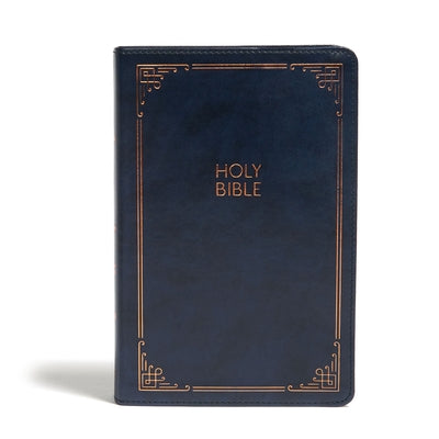 CSB Large Print Personal Size Reference Bible, Navy Leathertouch, Indexed by Csb Bibles by Holman
