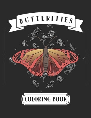 Butterflies Coloring Book: For Adults and Teenage Girls by Books, Darkbloom