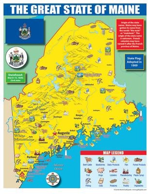 Maine State Map for Students - Pack of 30 by Gallopade International