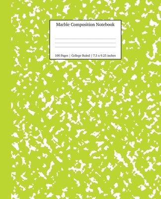 Marble Composition Notebook College Ruled: Green Marble Notebooks, School Supplies, Notebooks for School by Young Dreamers Press