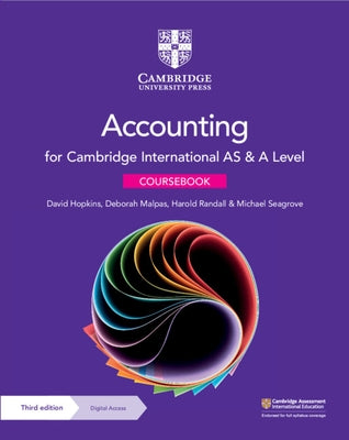 Cambridge International as & a Level Accounting Coursebook with Digital Access (2 Years) by Hopkins, David