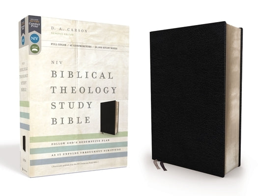 NIV, Biblical Theology Study Bible, Bonded Leather, Black, Indexed, Comfort Print: Follow God's Redemptive Plan as It Unfolds Throughout Scripture by Carson, D. A.