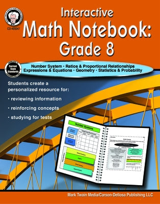 Interactive Math Notebook Resource Book, Grade 8 by Cameron, Schyrlet