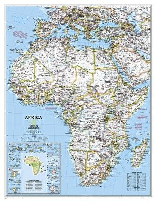 National Geographic Africa Wall Map - Classic - Laminated (Enlarged: 35.75 X 46.25 In) by National Geographic Maps