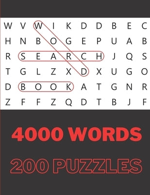 word search book for adults - 200 puzzles - 4000 words: word search book by Design, Badreddine