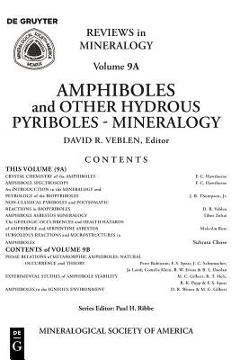 Amphiboles and Other Hydrous Pyriboles: Mineralogy by Veblen, David R.