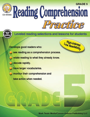 Reading Comprehension Practice, Grade 5 by Sitter, Janet P.