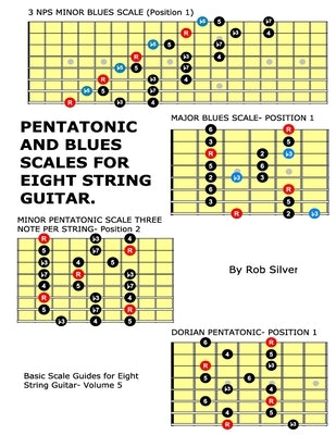 Pentatonic and Blues Scales for Eight String Guitar by Silver, Rob