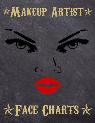 Makeup Artist Face Charts: Makeup cards to paint the face directly on paper with real make-up - Ideal for: professional make-up artists, vloggers by Dyzamora, From
