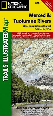 Merced and Tuolumne Rivers Map [Stanislaus National Forest] by National Geographic Maps